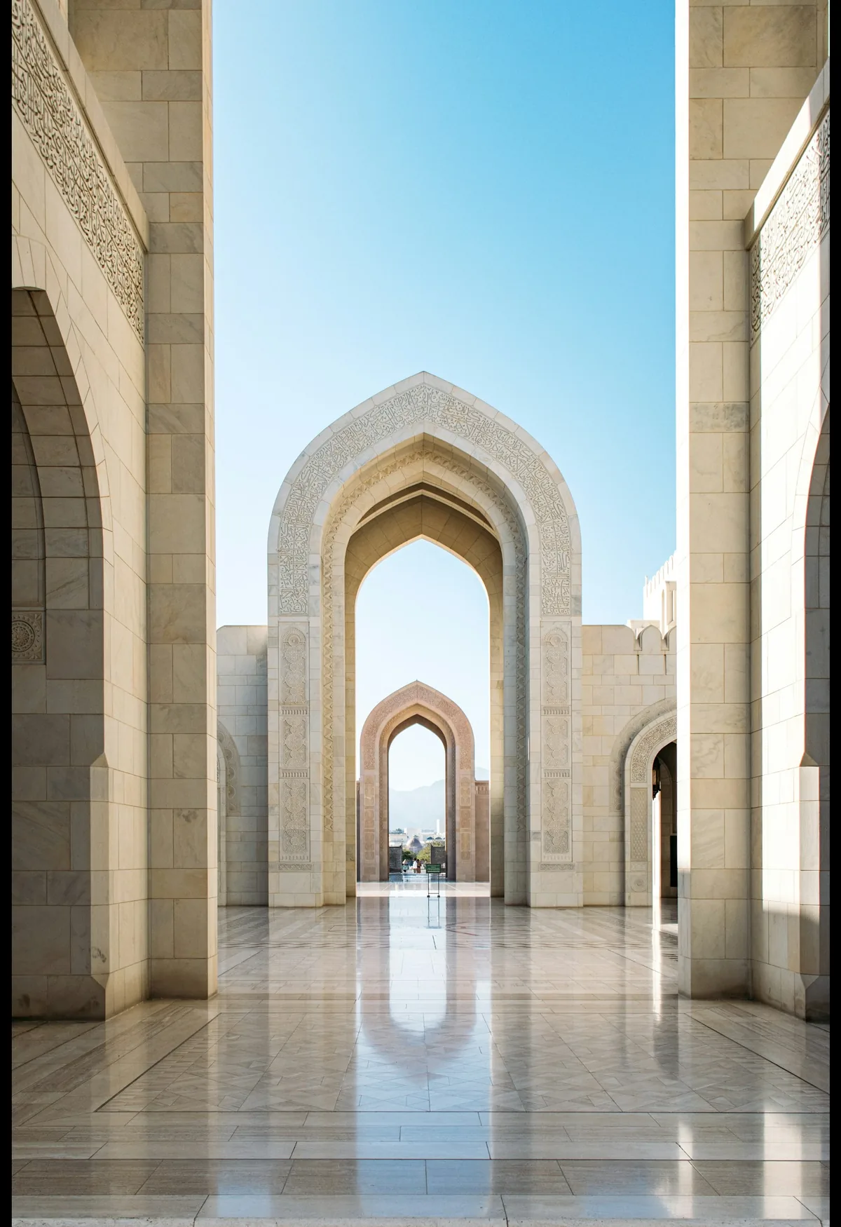 Arches of a grand mosque
